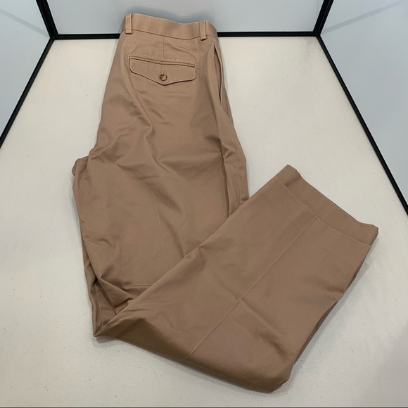 LL Bean Flat Front Pants Mens Classic Fit Beige Size 36 (see Pics) - Picture 1 of 10